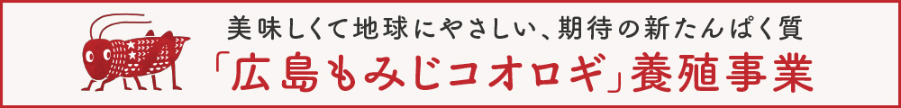 「広島もみじコオロギ」養殖事業