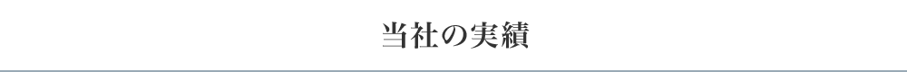 当社の実績